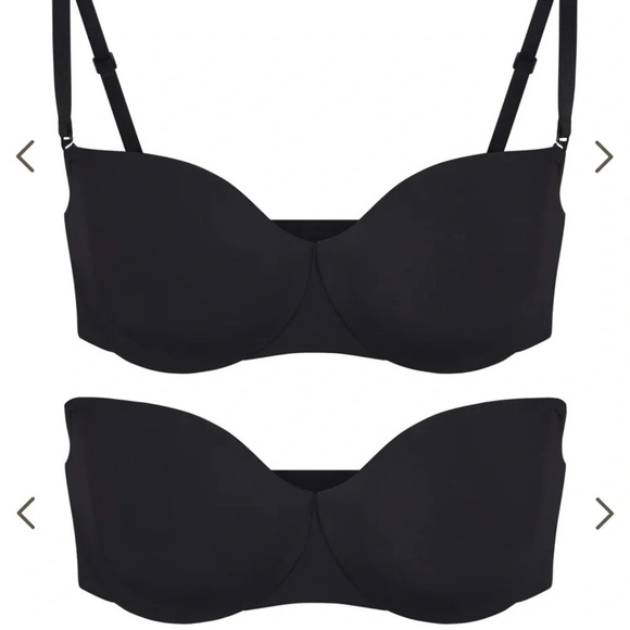 SKIMS Smoothing Intimates Strapless Bra BA-BAN-2607 color Onyx 34A - Picture 6 of 12